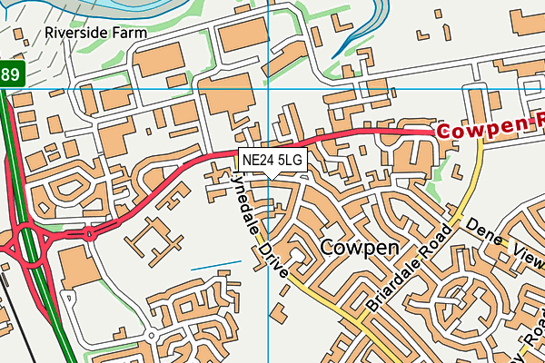 NE24 5LG map - OS VectorMap District (Ordnance Survey) NE24 5LG map - OS VectorMap District (Ordnance Survey)