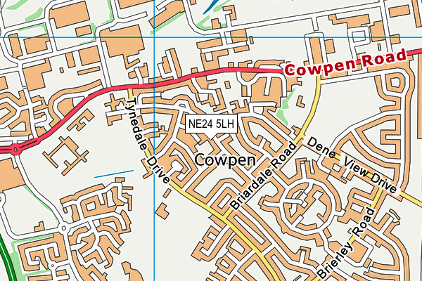 NE24 5LH map - OS VectorMap District (Ordnance Survey) NE24 5LH map - OS VectorMap District (Ordnance Survey)