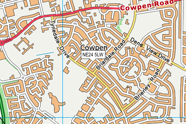 NE24 5LW map - OS VectorMap District (Ordnance Survey)