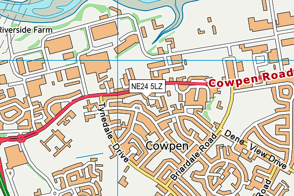 NE24 5LZ map - OS VectorMap District (Ordnance Survey) NE24 5LZ map - OS VectorMap District (Ordnance Survey)