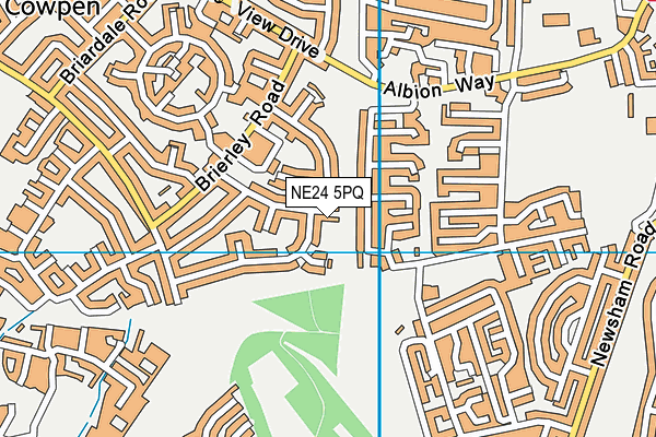 NE24 5PQ map - OS VectorMap District (Ordnance Survey) NE24 5PQ map - OS VectorMap District (Ordnance Survey)