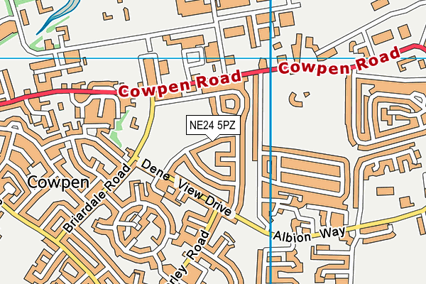 NE24 5PZ map - OS VectorMap District (Ordnance Survey) NE24 5PZ map - OS VectorMap District (Ordnance Survey)