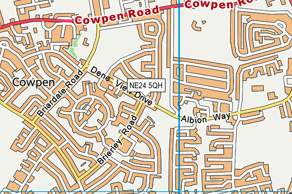 NE24 5QH map - OS VectorMap District (Ordnance Survey) NE24 5QH map - OS VectorMap District (Ordnance Survey)