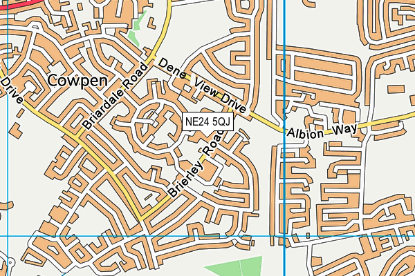 NE24 5QJ map - OS VectorMap District (Ordnance Survey) NE24 5QJ map - OS VectorMap District (Ordnance Survey)