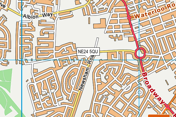NE24 5QU map - OS VectorMap District (Ordnance Survey) NE24 5QU map - OS VectorMap District (Ordnance Survey)