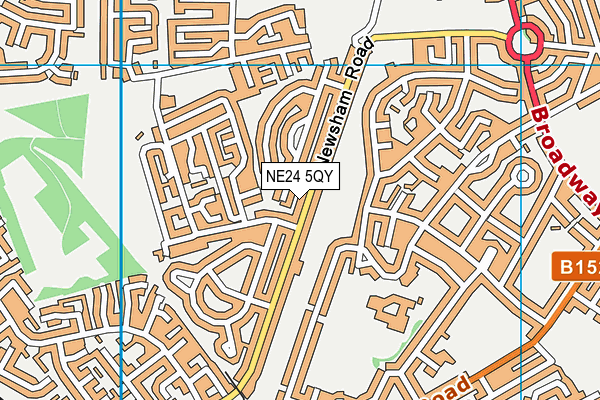 NE24 5QY map - OS VectorMap District (Ordnance Survey)