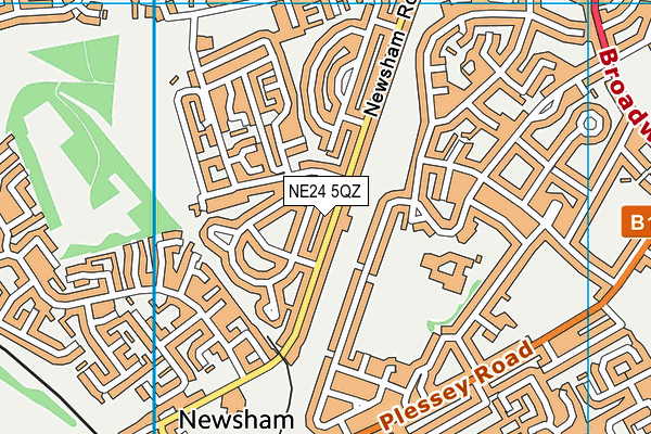 NE24 5QZ map - OS VectorMap District (Ordnance Survey) NE24 5QZ map - OS VectorMap District (Ordnance Survey)