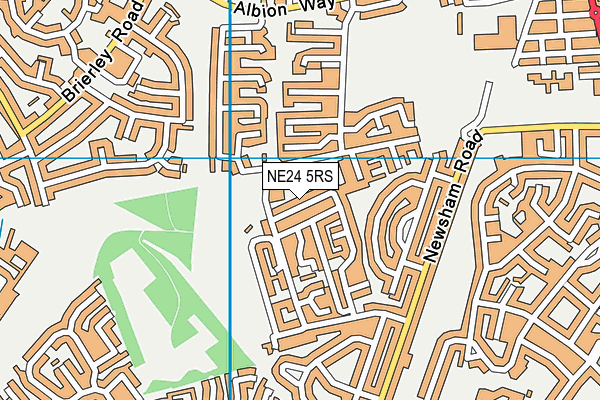 NE24 5RS map - OS VectorMap District (Ordnance Survey) NE24 5RS map - OS VectorMap District (Ordnance Survey)