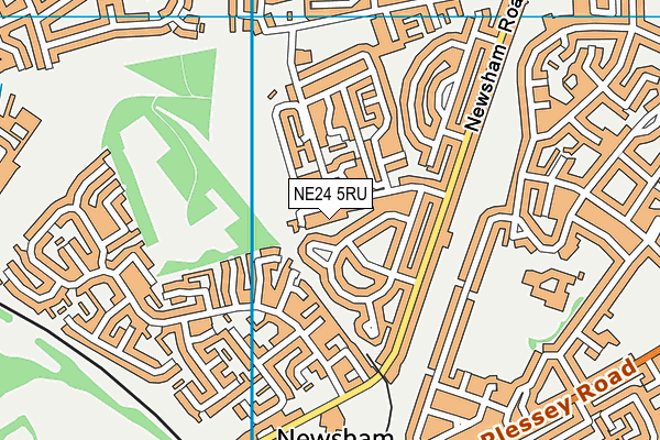 NE24 5RU map - OS VectorMap District (Ordnance Survey) NE24 5RU map - OS VectorMap District (Ordnance Survey)