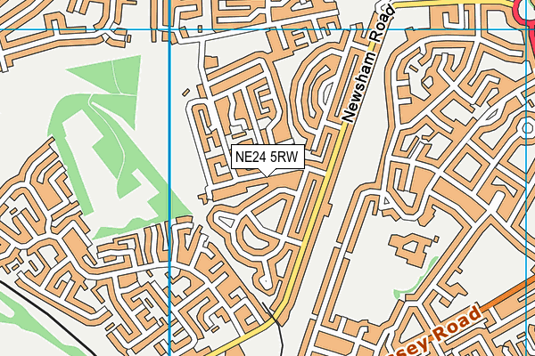 NE24 5RW map - OS VectorMap District (Ordnance Survey) NE24 5RW map - OS VectorMap District (Ordnance Survey)
