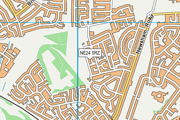 NE24 5RZ map - OS VectorMap District (Ordnance Survey) NE24 5RZ map - OS VectorMap District (Ordnance Survey)