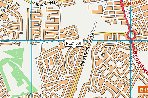 NE24 5SF map - OS VectorMap District (Ordnance Survey) NE24 5SF map - OS VectorMap District (Ordnance Survey)