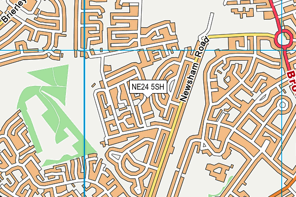 NE24 5SH map - OS VectorMap District (Ordnance Survey) NE24 5SH map - OS VectorMap District (Ordnance Survey)
