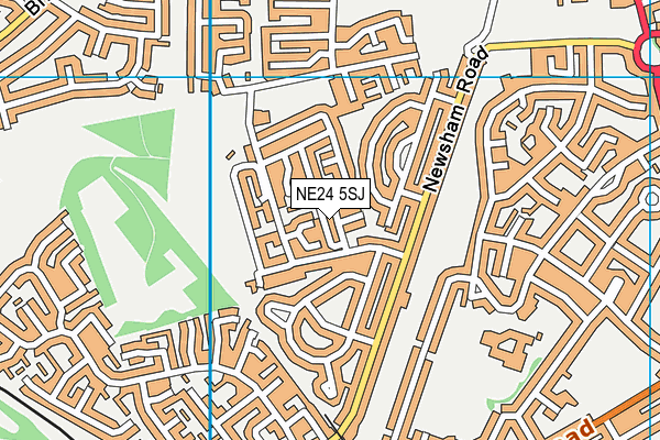 NE24 5SJ map - OS VectorMap District (Ordnance Survey) NE24 5SJ map - OS VectorMap District (Ordnance Survey)
