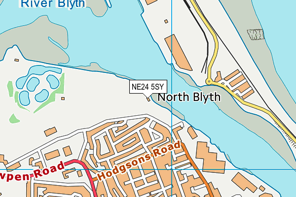 NE24 5SY map - OS VectorMap District (Ordnance Survey) NE24 5SY map - OS VectorMap District (Ordnance Survey)