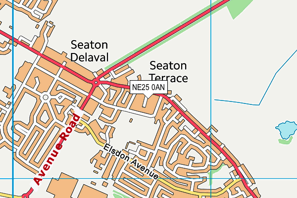 NE25 0AN map - OS VectorMap District (Ordnance Survey) NE25 0AN map - OS VectorMap District (Ordnance Survey)