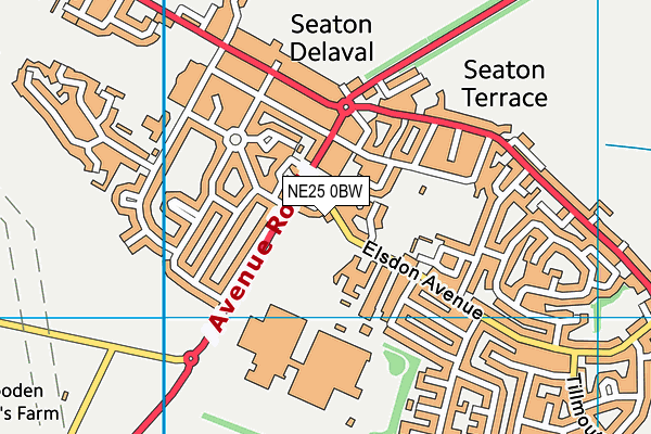 NE25 0BW map - OS VectorMap District (Ordnance Survey) NE25 0BW map - OS VectorMap District (Ordnance Survey)