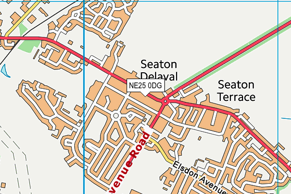 NE25 0DG map - OS VectorMap District (Ordnance Survey) NE25 0DG map - OS VectorMap District (Ordnance Survey)
