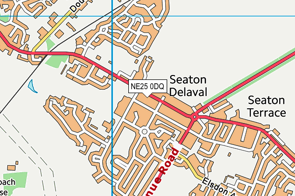 NE25 0DQ map - OS VectorMap District (Ordnance Survey)