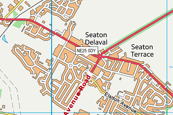 NE25 0DY map - OS VectorMap District (Ordnance Survey) NE25 0DY map - OS VectorMap District (Ordnance Survey)