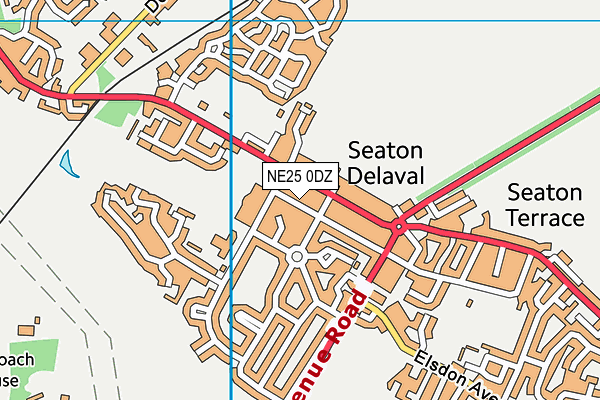 NE25 0DZ map - OS VectorMap District (Ordnance Survey) NE25 0DZ map - OS VectorMap District (Ordnance Survey)