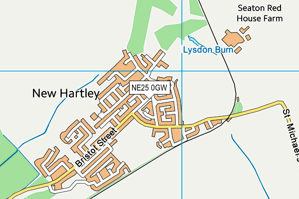 NE25 0GW map - OS VectorMap District (Ordnance Survey) NE25 0GW map - OS VectorMap District (Ordnance Survey)