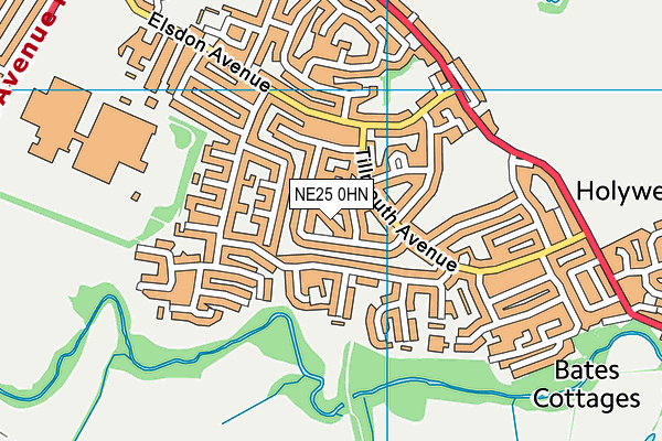 NE25 0HN map - OS VectorMap District (Ordnance Survey) NE25 0HN map - OS VectorMap District (Ordnance Survey)