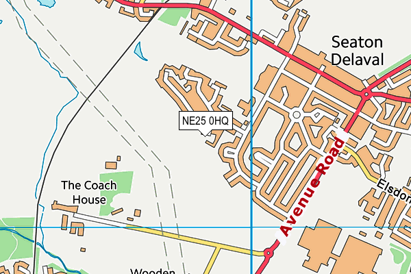 NE25 0HQ map - OS VectorMap District (Ordnance Survey)