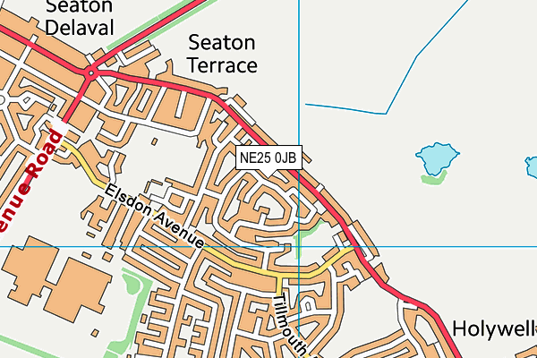 NE25 0JB map - OS VectorMap District (Ordnance Survey) NE25 0JB map - OS VectorMap District (Ordnance Survey)