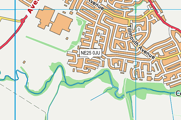 NE25 0JU map - OS VectorMap District (Ordnance Survey)