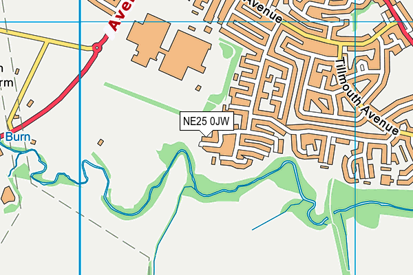 NE25 0JW map - OS VectorMap District (Ordnance Survey) NE25 0JW map - OS VectorMap District (Ordnance Survey)