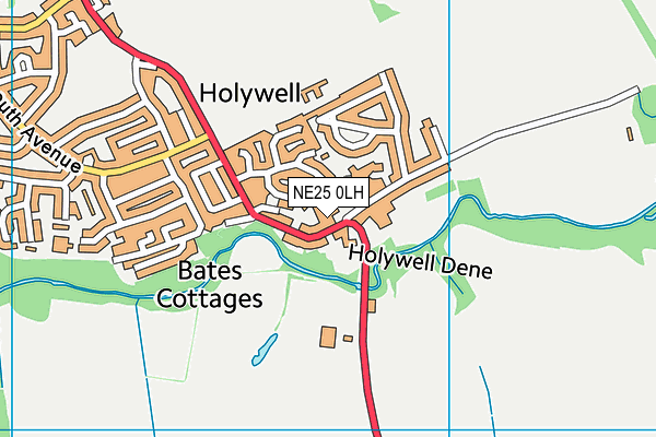NE25 0LH map - OS VectorMap District (Ordnance Survey)