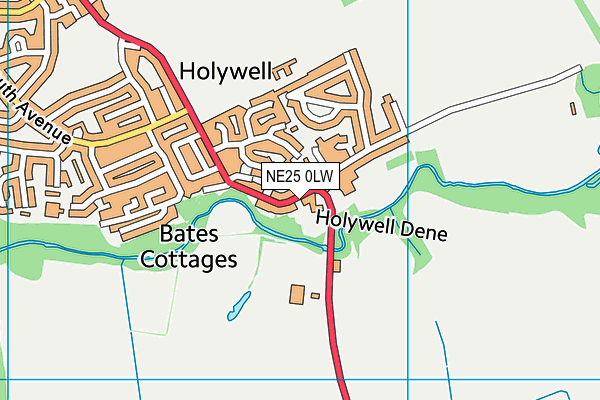 NE25 0LW map - OS VectorMap District (Ordnance Survey)