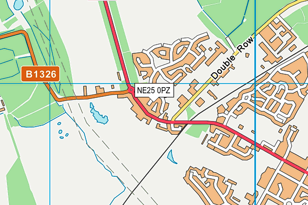 NE25 0PZ map - OS VectorMap District (Ordnance Survey) NE25 0PZ map - OS VectorMap District (Ordnance Survey)