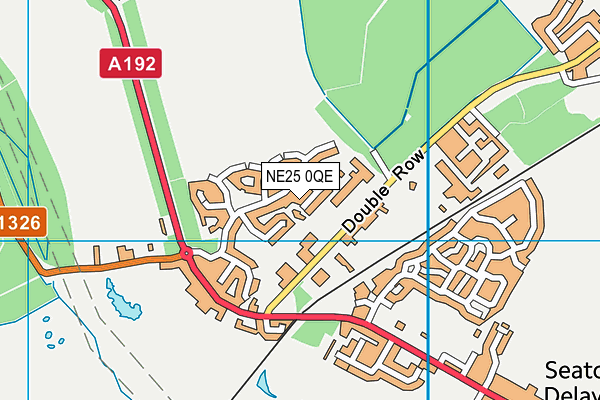 NE25 0QE map - OS VectorMap District (Ordnance Survey)