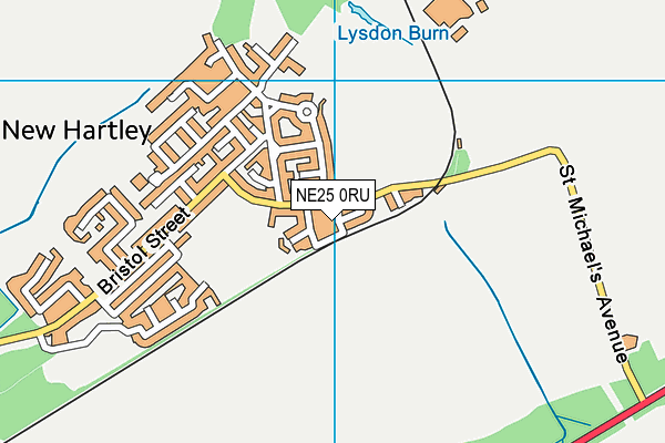 NE25 0RU map - OS VectorMap District (Ordnance Survey)
