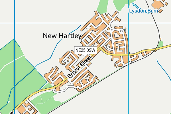 NE25 0SW map - OS VectorMap District (Ordnance Survey) NE25 0SW map - OS VectorMap District (Ordnance Survey)