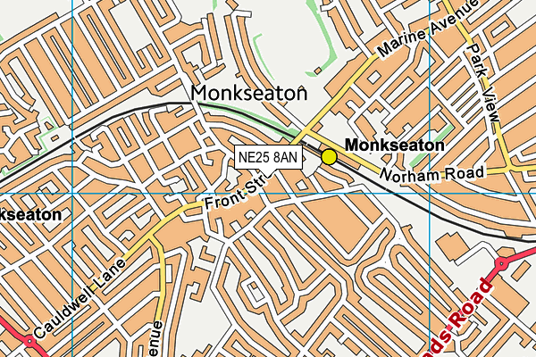 NE25 8AN map - OS VectorMap District (Ordnance Survey)
