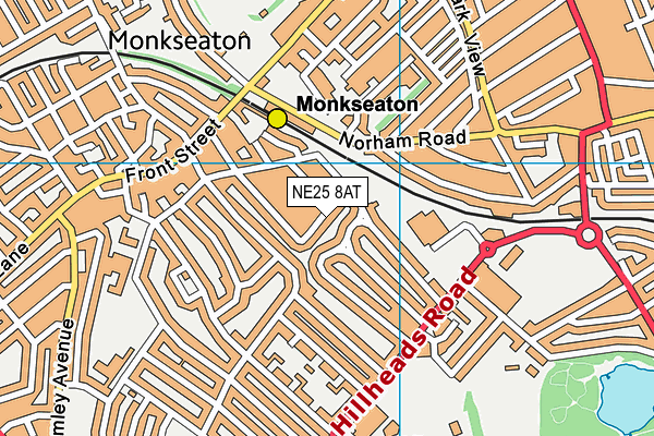 NE25 8AT map - OS VectorMap District (Ordnance Survey) NE25 8AT map - OS VectorMap District (Ordnance Survey)