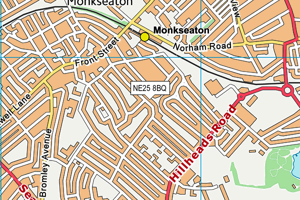 NE25 8BQ map - OS VectorMap District (Ordnance Survey) NE25 8BQ map - OS VectorMap District (Ordnance Survey)