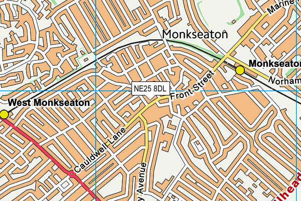 NE25 8DL map - OS VectorMap District (Ordnance Survey) NE25 8DL map - OS VectorMap District (Ordnance Survey)