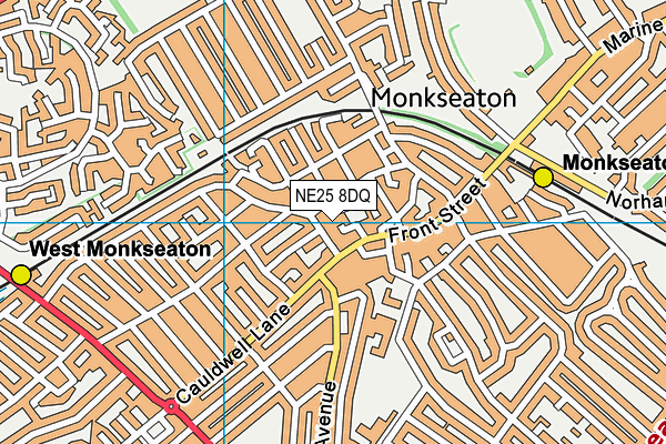 NE25 8DQ map - OS VectorMap District (Ordnance Survey) NE25 8DQ map - OS VectorMap District (Ordnance Survey)