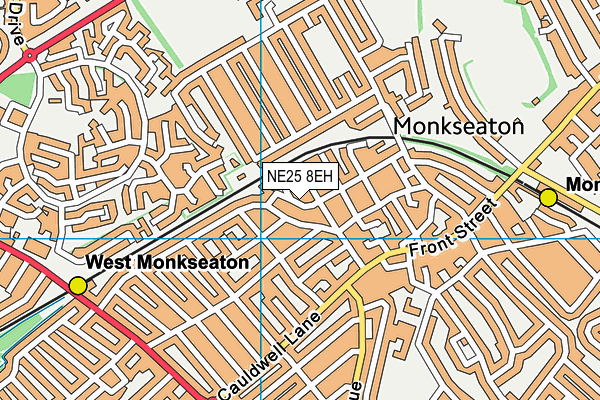 NE25 8EH map - OS VectorMap District (Ordnance Survey) NE25 8EH map - OS VectorMap District (Ordnance Survey)