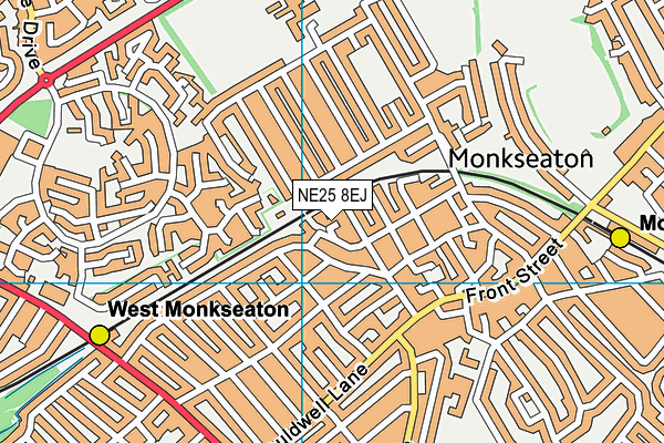 NE25 8EJ map - OS VectorMap District (Ordnance Survey) NE25 8EJ map - OS VectorMap District (Ordnance Survey)