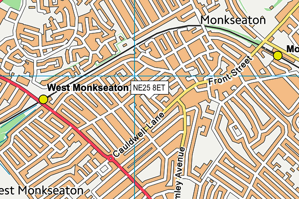 NE25 8ET map - OS VectorMap District (Ordnance Survey) NE25 8ET map - OS VectorMap District (Ordnance Survey)