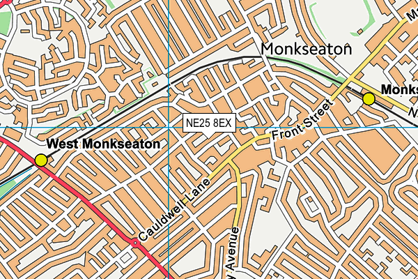 NE25 8EX map - OS VectorMap District (Ordnance Survey) NE25 8EX map - OS VectorMap District (Ordnance Survey)