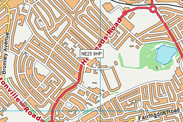 NE25 8HP map - OS VectorMap District (Ordnance Survey) NE25 8HP map - OS VectorMap District (Ordnance Survey)