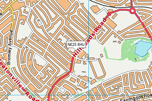 NE25 8HU map - OS VectorMap District (Ordnance Survey)
