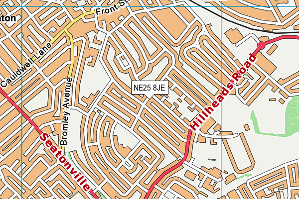 NE25 8JE map - OS VectorMap District (Ordnance Survey) NE25 8JE map - OS VectorMap District (Ordnance Survey)