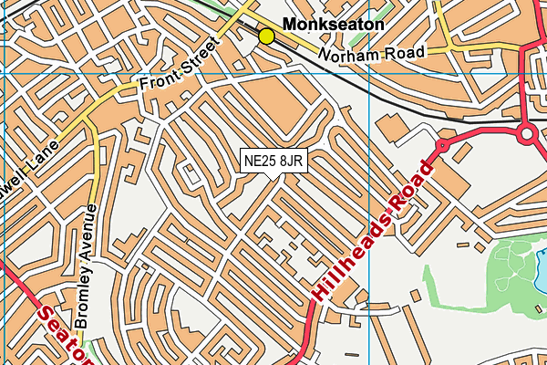 NE25 8JR map - OS VectorMap District (Ordnance Survey) NE25 8JR map - OS VectorMap District (Ordnance Survey)